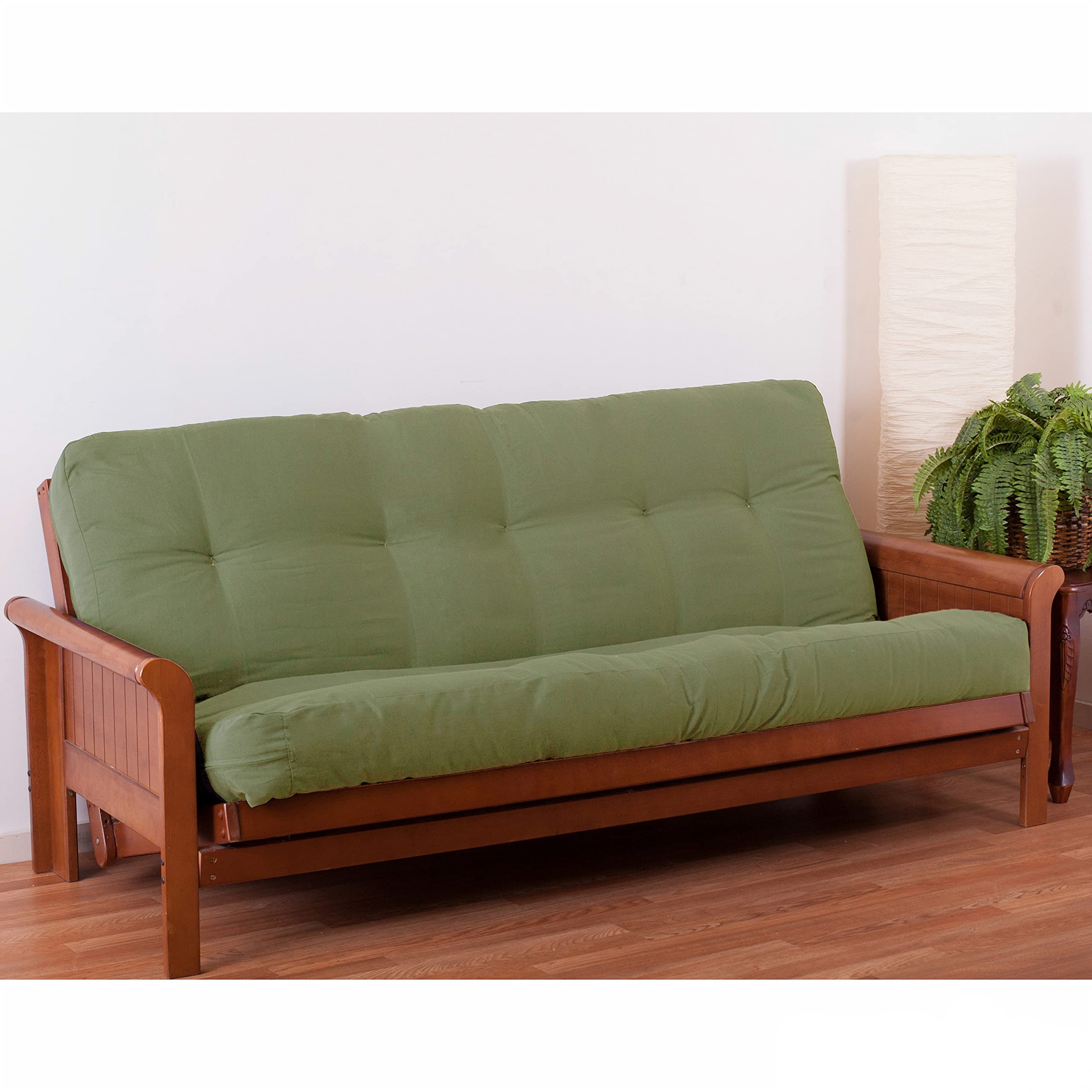 Blazing Needles Renewal 7' Twill Futon Mattress, Queen, Sage